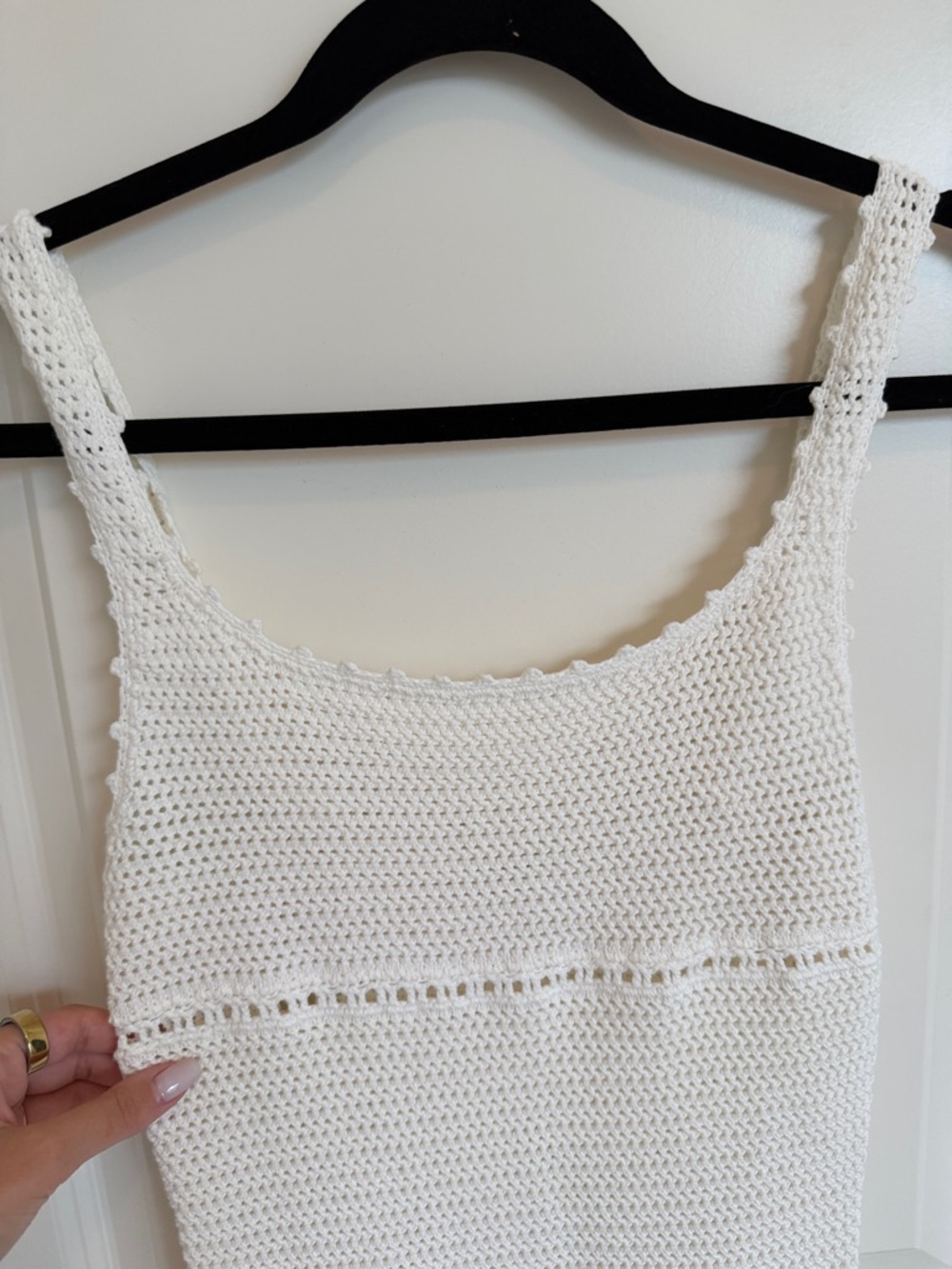 Aritzia White knit Textured midi dress - Picture 2 of 4